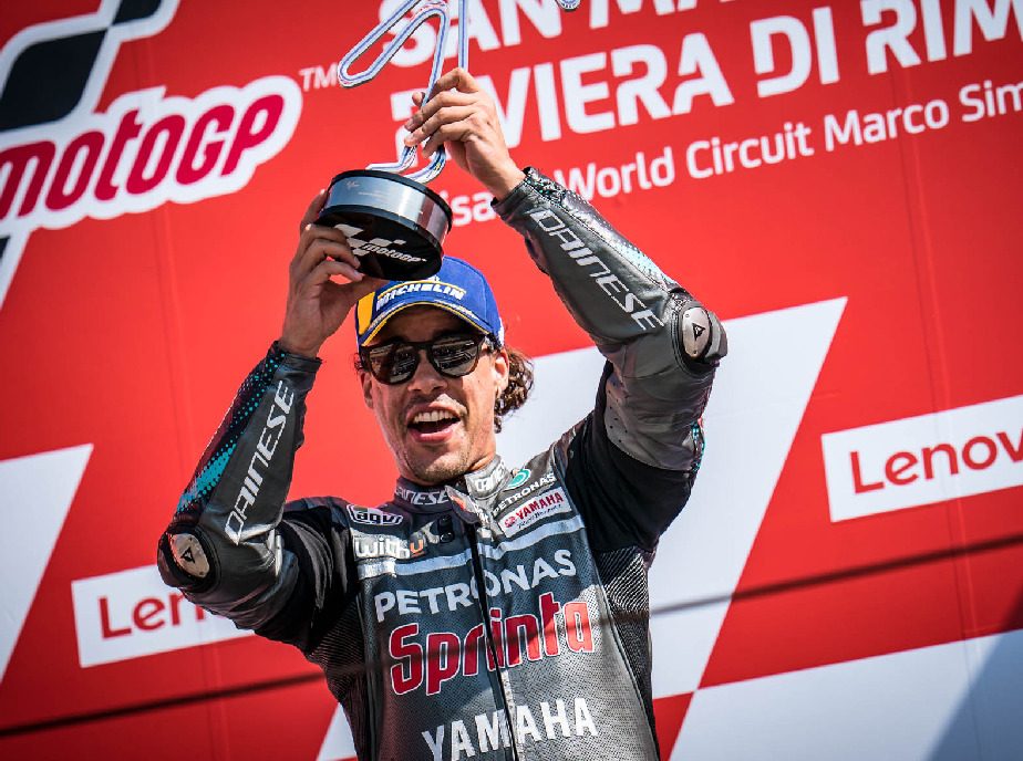 Franco Morbidelli jubelte in Misano über seinen ersten MotoGP-Laufsieg