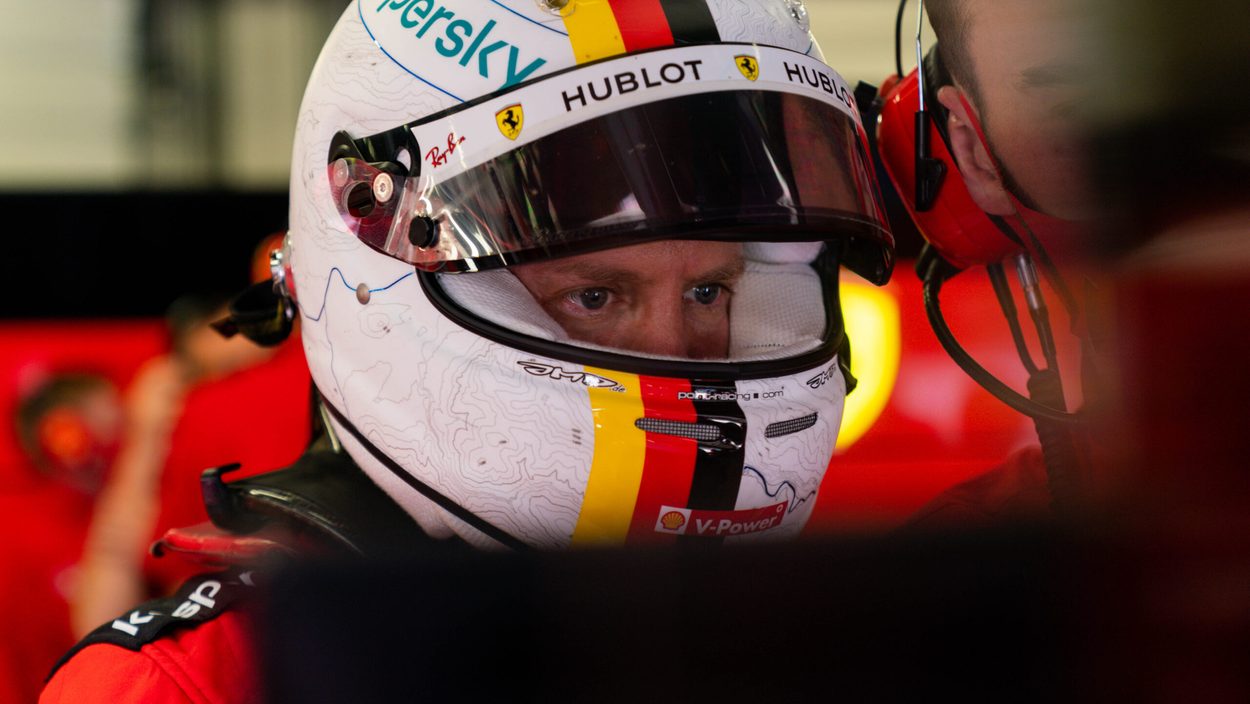 SPIELBERG,AUSTRIA,10.JUL.20 - MOTORSPORTS, FORMULA 1 - Grand Prix of Styria, Red Bull Ring, free practice. Image shows Sebastian Vettel (GER/ Ferrari). Photo: GEPA pictures/ FIA Pool Image for Editorial Use Only/ Pool via XPB Images