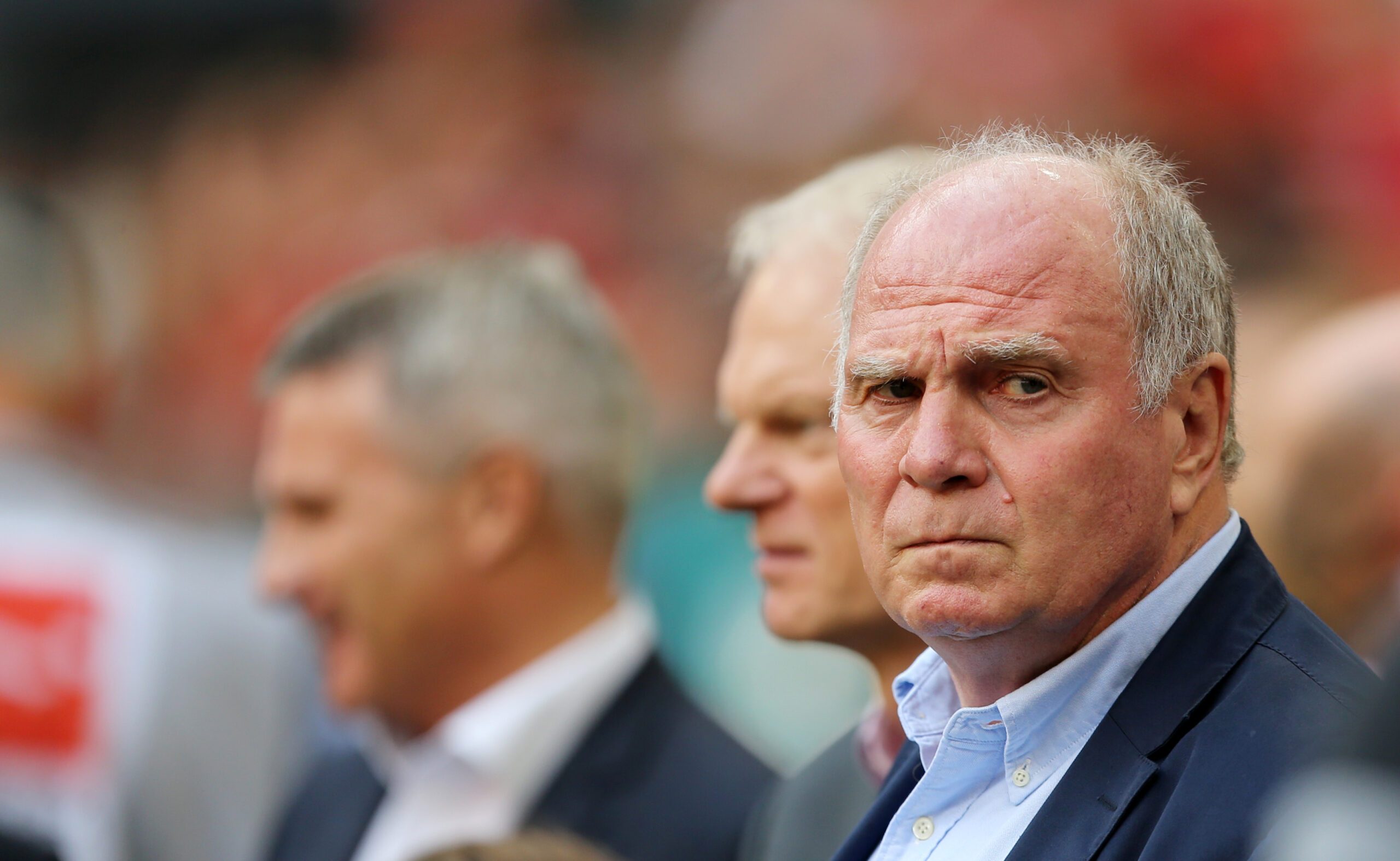 MUNICH,GERMANY,15.SEP.18 - SOCCER - 1. DFL, 1. Deutsche Bundesliga, FC Bayern Muenchen vs Bayer 04 Leverkusen. Image shows president Uli Hoeness (Bayern). Photo: GEPA pictures/ Thomas Bachun - DFL regulations prohibit any use of photographs as image sequences and/or quasi-video.