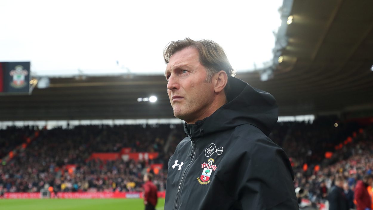 SOUTHAMPTON,ENGLAND,16.DEC.18 - SOCCER - Premier League, FC Southampton vs Arsenal FC. Image shows head coach Ralph Hasenhuettl (Southampton). Photo: GEPA pictures/ AMA sports/ James Williamson - ATTENTION - COPYRIGHT FOR AUSTRIAN CLIENTS ONLY - USAGE FOR INTERNET MEDIA EXCLUSIVELY FOR HOLDERS OF A FOOTBALL DATACO LICENCE.