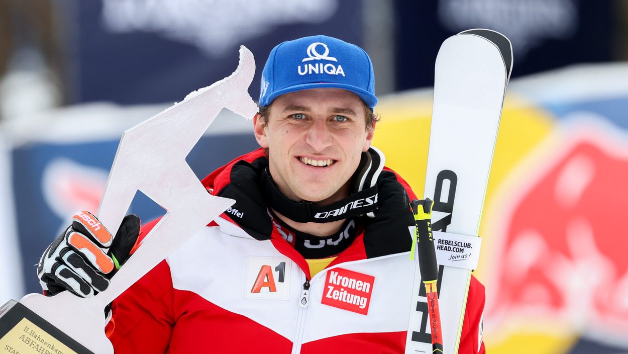 KITZBUEHEL,AUSTRIA,22.JAN.21 - ALPINE SKIING - FIS World Cup, downhill, men. Image shows Matthias Mayer (AUT).