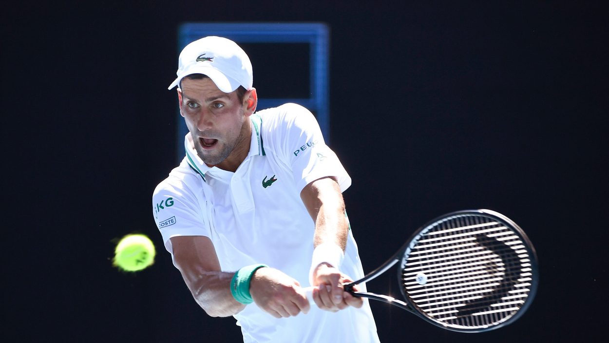 MELBOURNE,AUSTRALIA,10.FEB.21 - TENNIS - ATP World Tour, Grand Slam, Australian Open. Image shows Novak Djokovic (SRB).