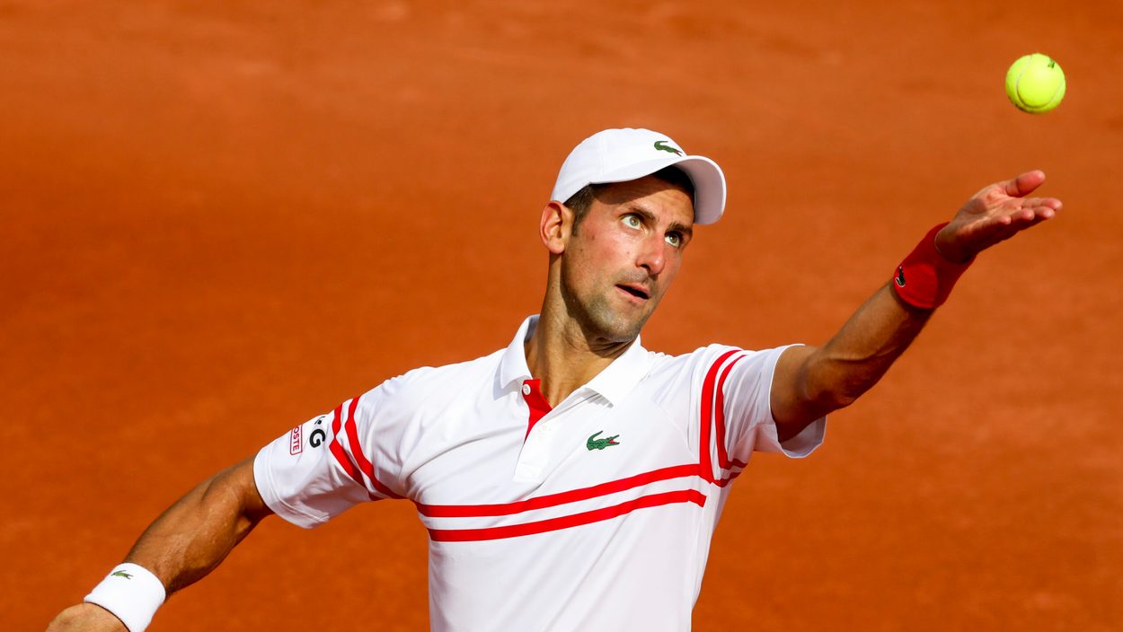 PARIS,FRANCE,03.June.21 - TENNIS - ATP World Tour, French Open, Roland Garros, Grand Slam. Image shows Novak Djokovic (SRB).