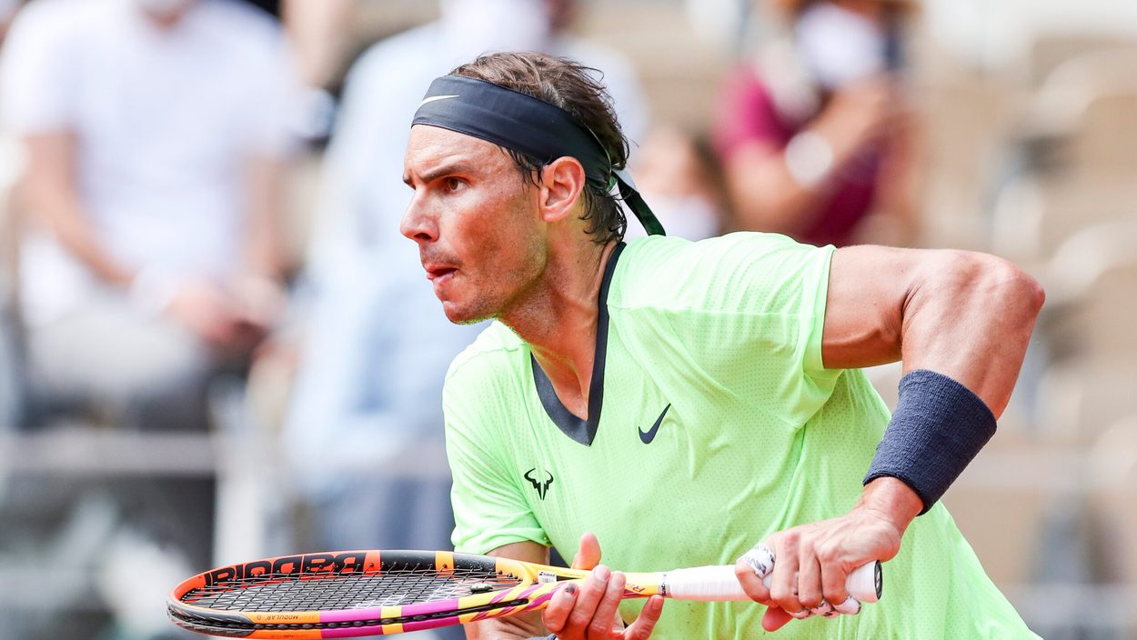 PARIS,FRANCE,09.June.21 - TENNIS - ATP World Tour, French Open, Roland Garros, Grand Slam. Image shows Rafael Nadal (ESP).