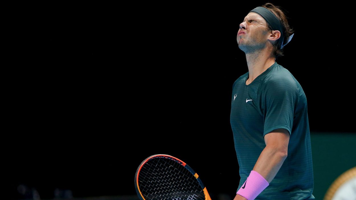 LONDON,ENGLAND,19.NOV.20 - TENNIS - ATP Finals. Image shows Rafael Nadal (ESP).