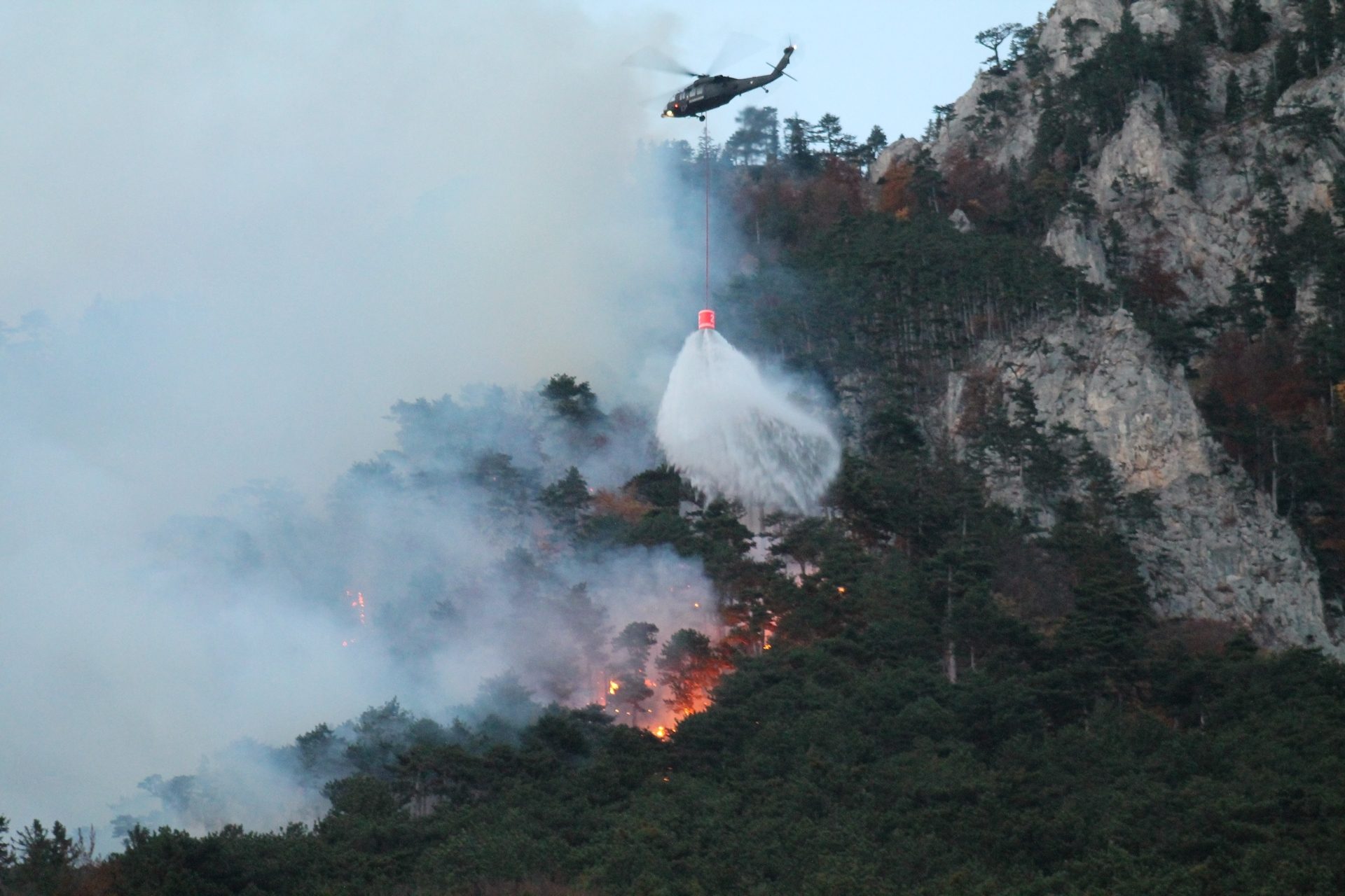 Fire, Helicopter, Transportation