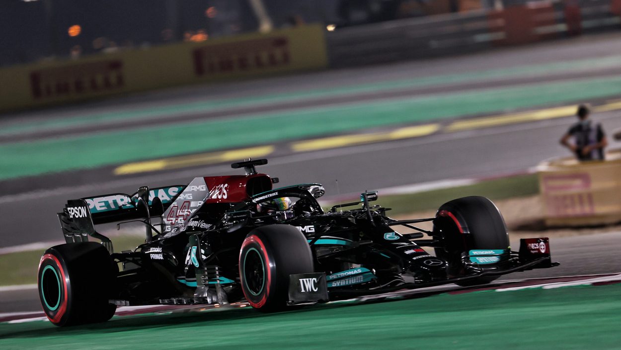 DOHA,QATAR,20.NOV.21 - MOTORSPORTS, FORMULA 1 - Grand Prix of Qatar, Losail International Circuit, training and qualifying. Image shows Lewis Hamilton (GBR/ Mercedes).