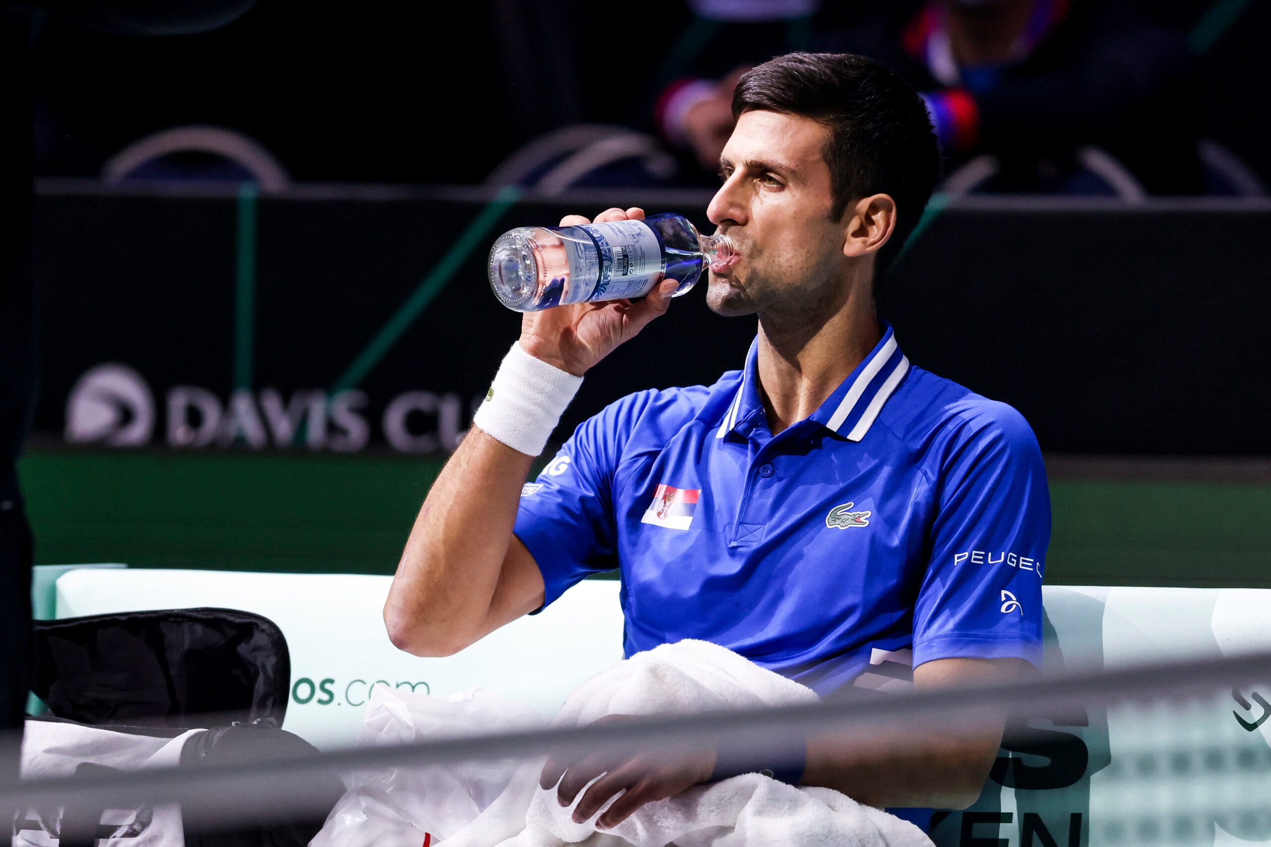 INNSBRUCK,AUSTRIA,26.NOV.21 - TENNIS - ITF Davis Cup Finals 2021, Austria vs Serbia. Image shows Novak Djokovic (SRB).