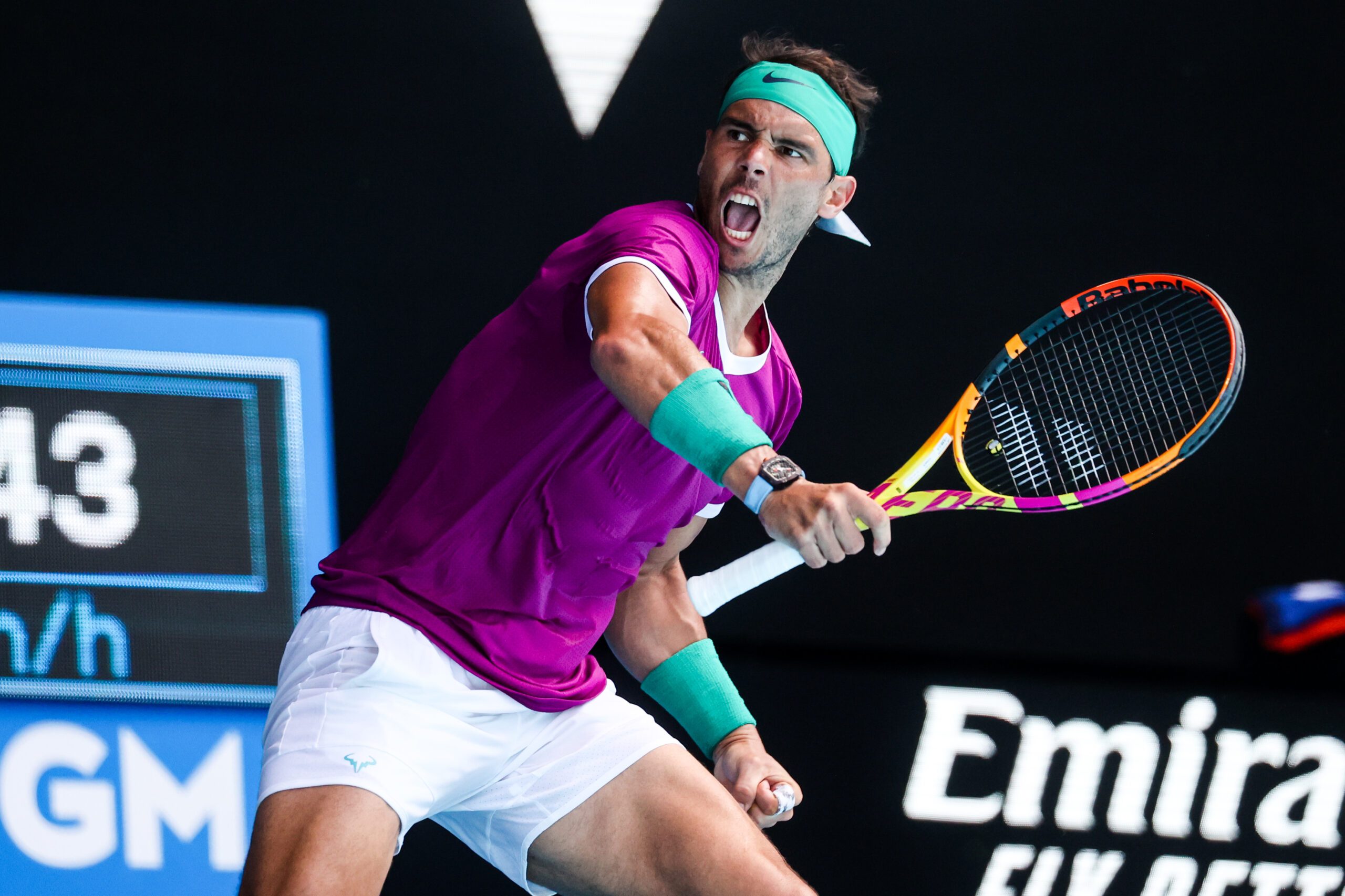 MELBOURNE,AUSTRALIA,23.JAN.22 - TENNIS - ATP World Tour, Grand Slam, Australian Open. Image shows Rafael Nadal (ESP).