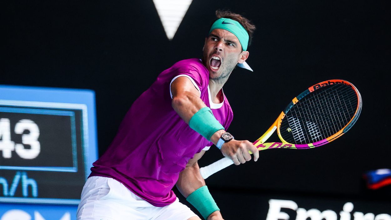 MELBOURNE,AUSTRALIA,23.JAN.22 - TENNIS - ATP World Tour, Grand Slam, Australian Open. Image shows Rafael Nadal (ESP).