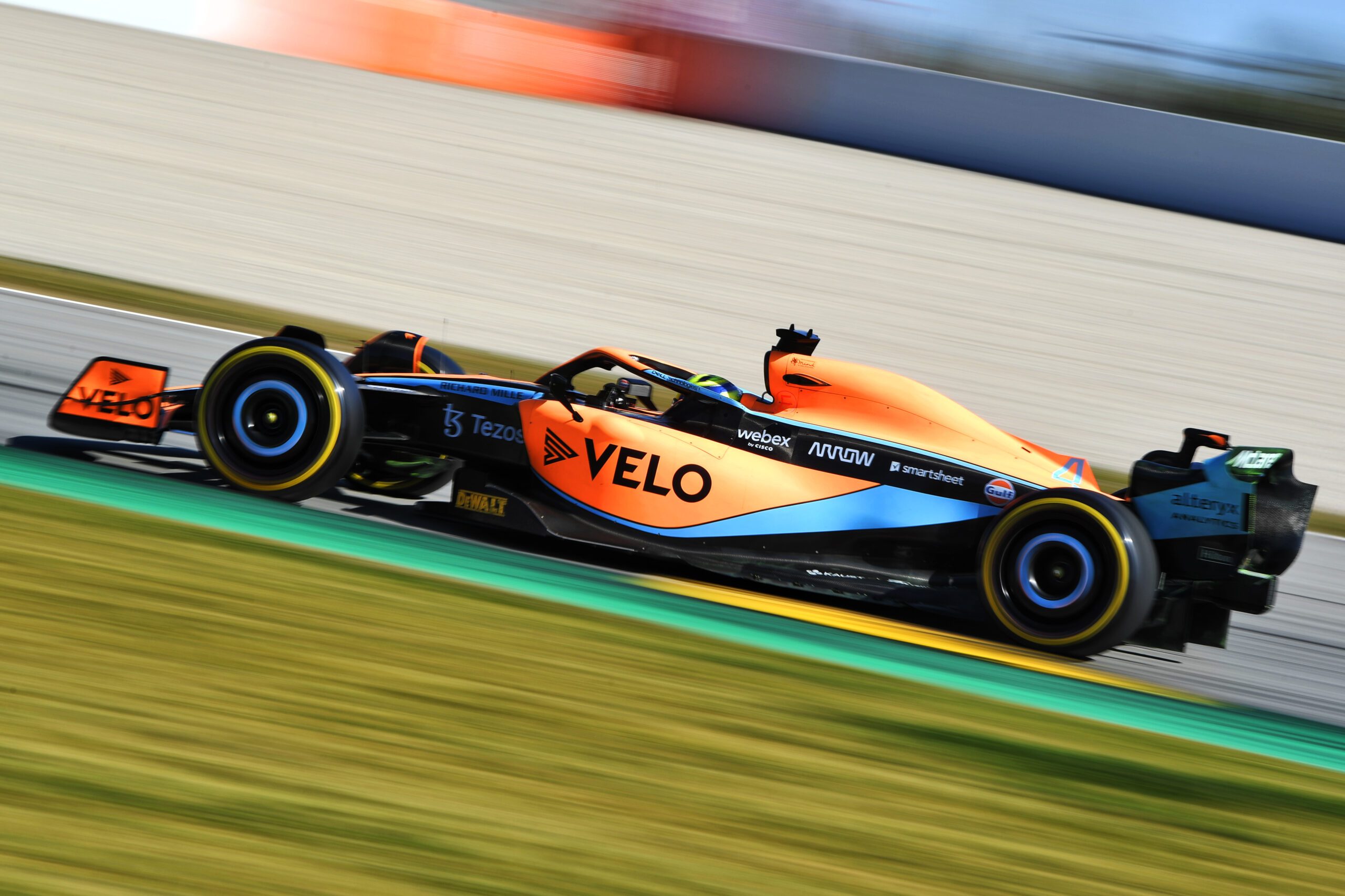 BARCELONA,SPAIN,23.FEB.22 - MOTORSPORTS, FORMULA 1 - pre-season testing, Circuit de Barcelona-Catalunya. Image shows Lando Norris (GBR/ McLaren).