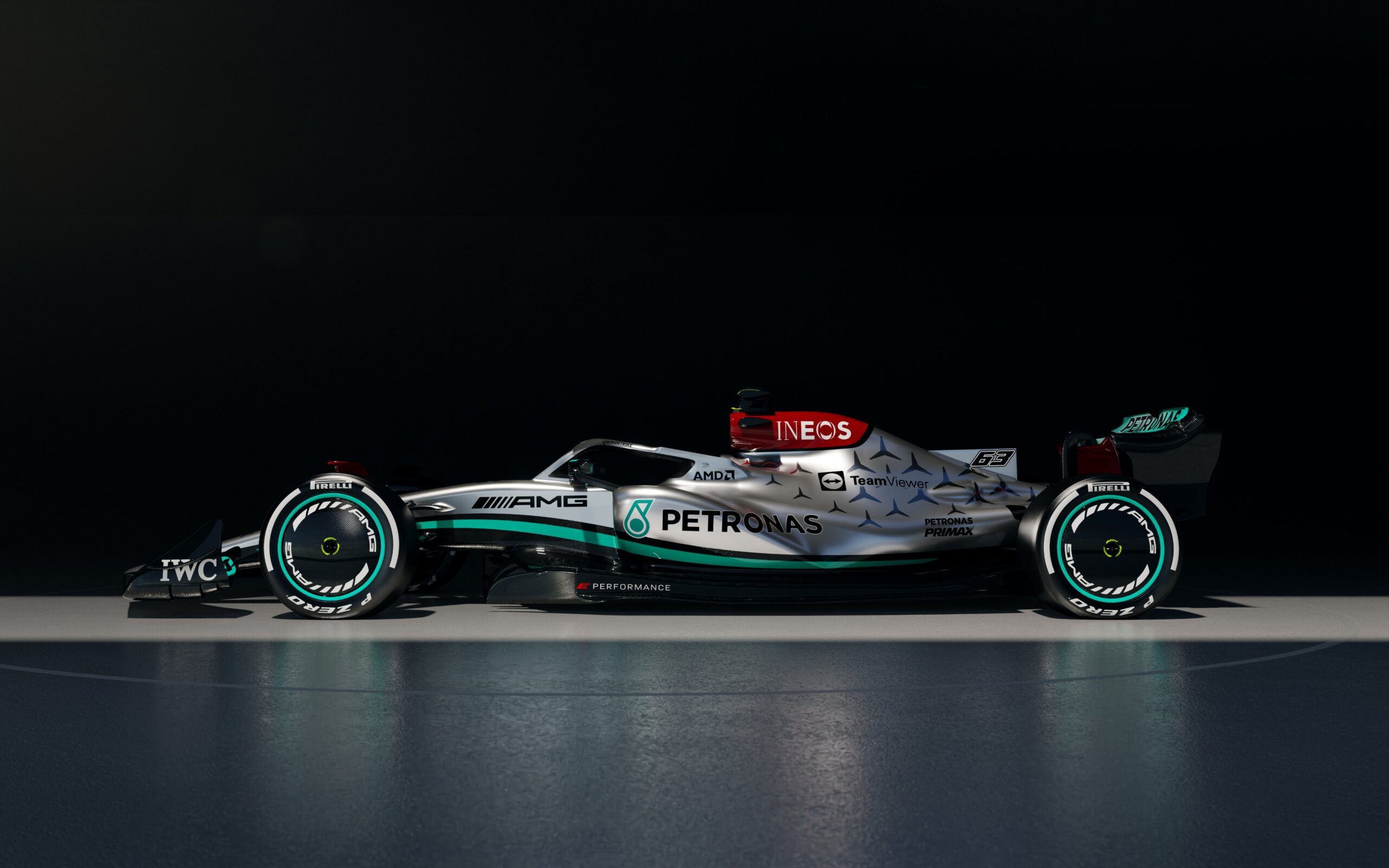 Mercedes wieder ein Silberpfeil: Neuer W13 präsentiert