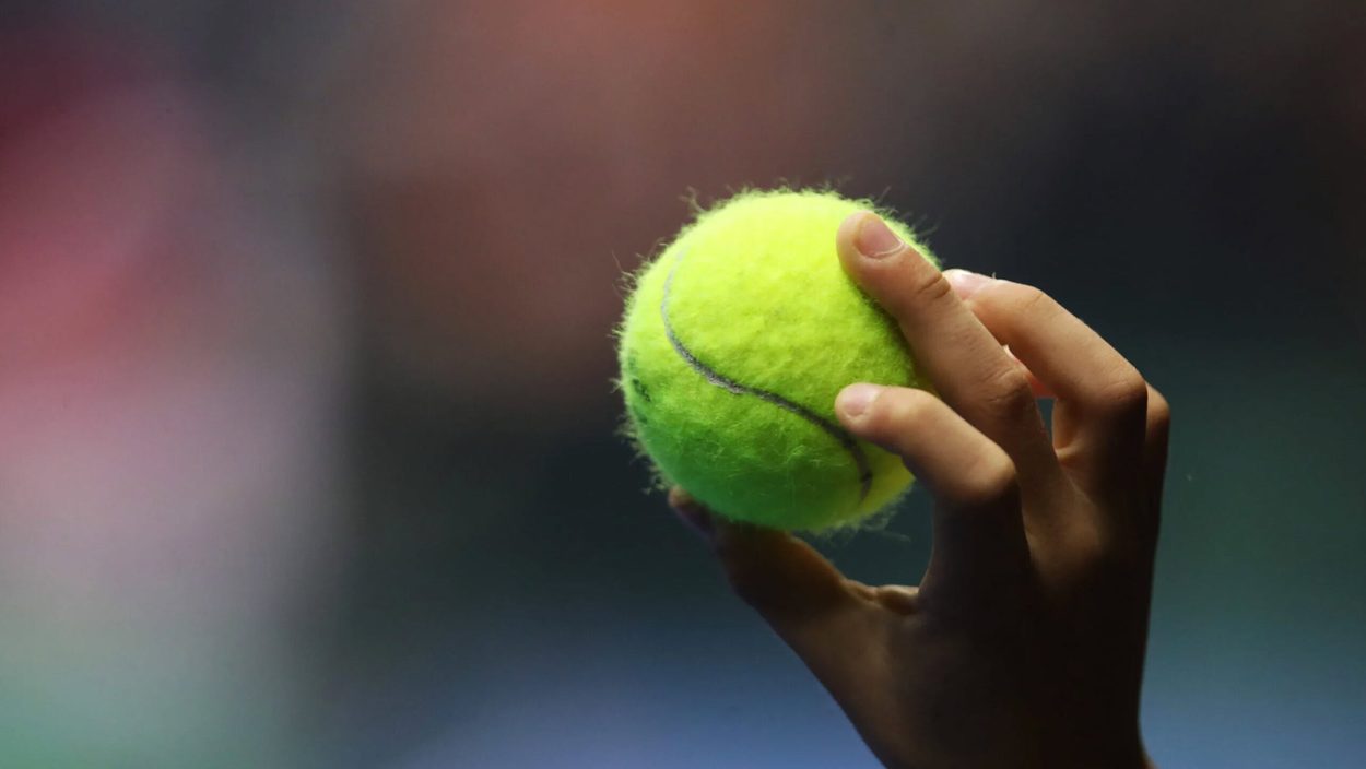 ESPOO,FINLAND,14.SEP.19 - TENNIS - ITF Davis Cup, first round, Finland vs Austria. Image shows a hand and a tennisball.