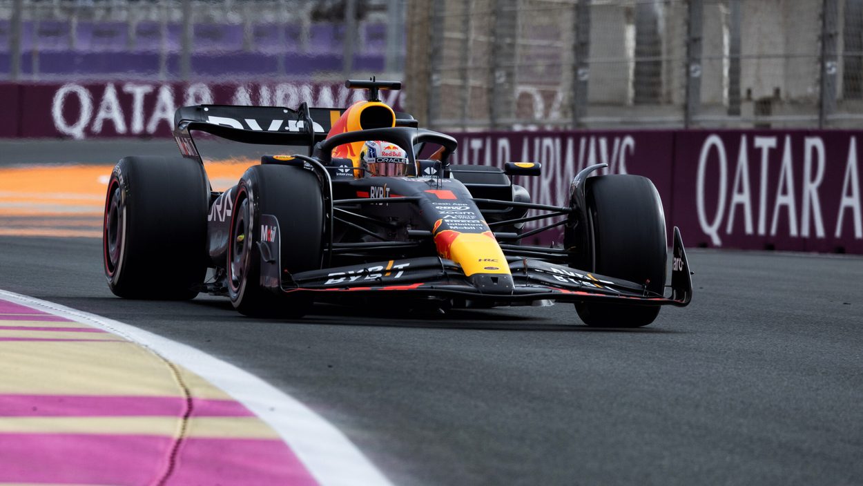 JEDDAH,SAUDI ARABIA,18.MAR.23 - MOTORSPORTS, FORMULA 1 - Grand Prix of Saudi Arabia, Jeddah Corniche Circuit, practice and qualifying. Image shows Max Verstappen (NED/ Red Bull Racing).