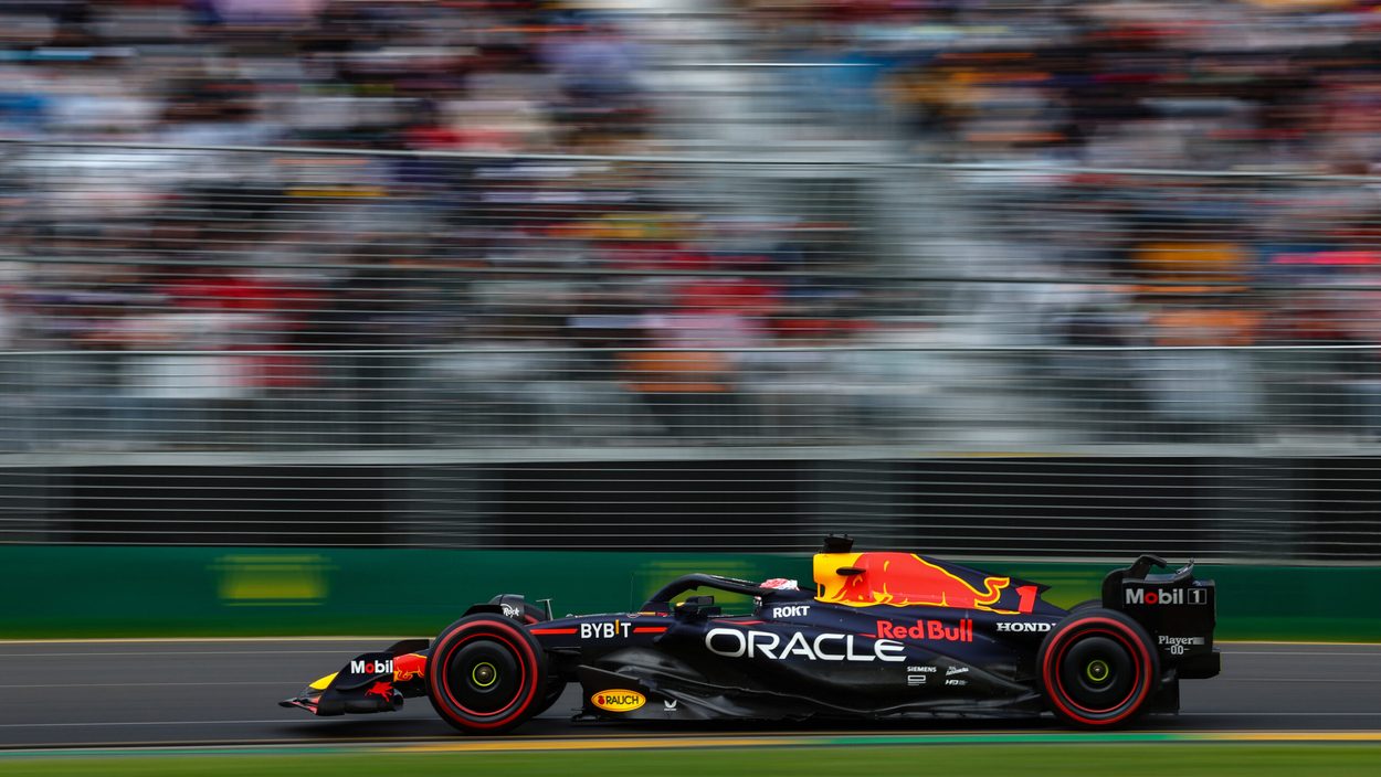 MELBOURNE, AUSTRALIA, 01. APR. 23 - MOTORSPORTS, FORMULA 1 - Grand Prix of Australia, Albert Park Circuit, practice and qualifying. Image shows Max Verstappen (NED/Red Bull Racing).
