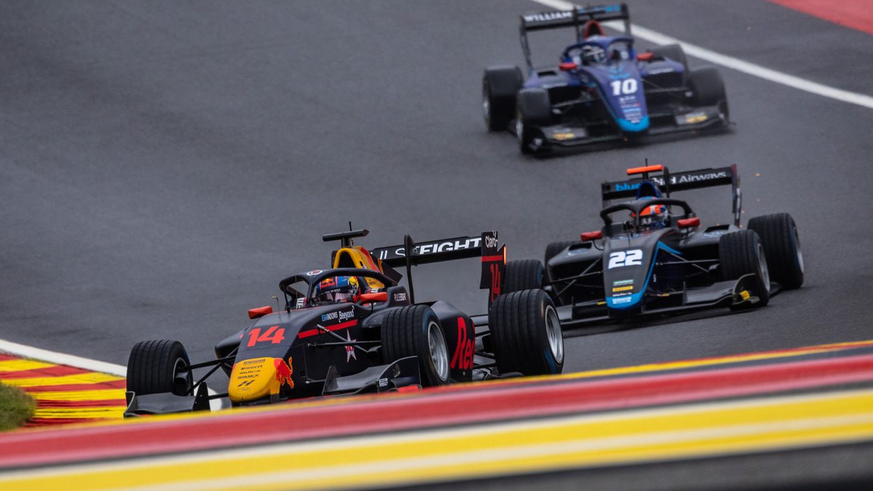 Sebastian Montoya #14 Hitech, during round nine of the FIA Formula 3 Championship at Spa-Francorchamps, on Jul 27-30, 2023.
